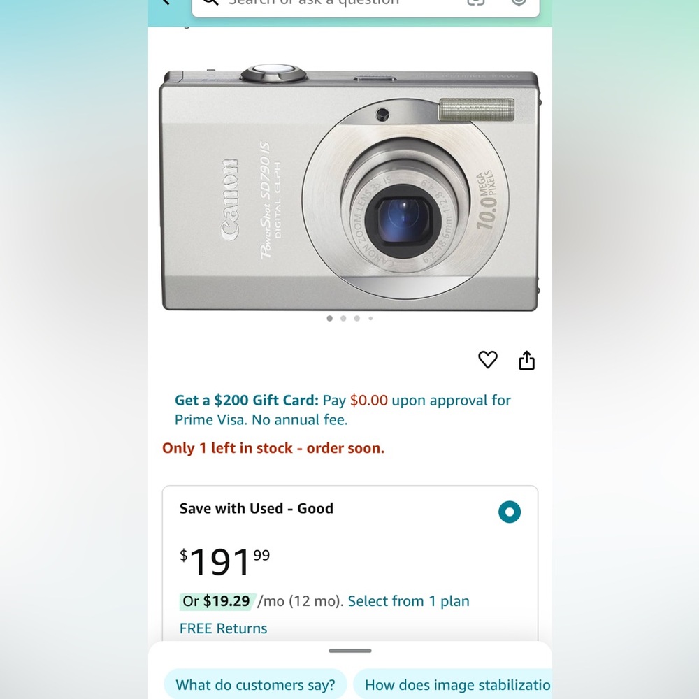Used canon digital camera